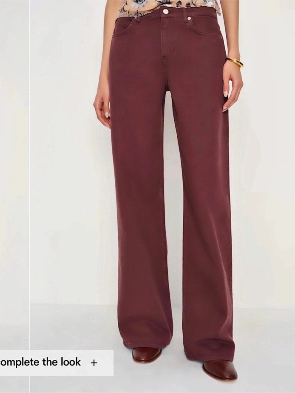 NWT Reformation Cary Low Rise Slouchy Wide Leg Jeans BlackBerry Size 27